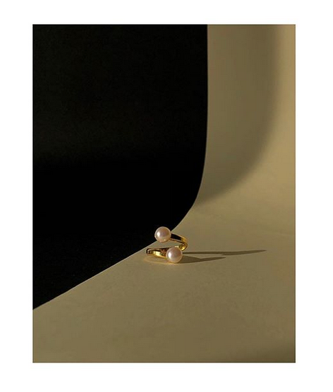 DOUBLE PEARL RING