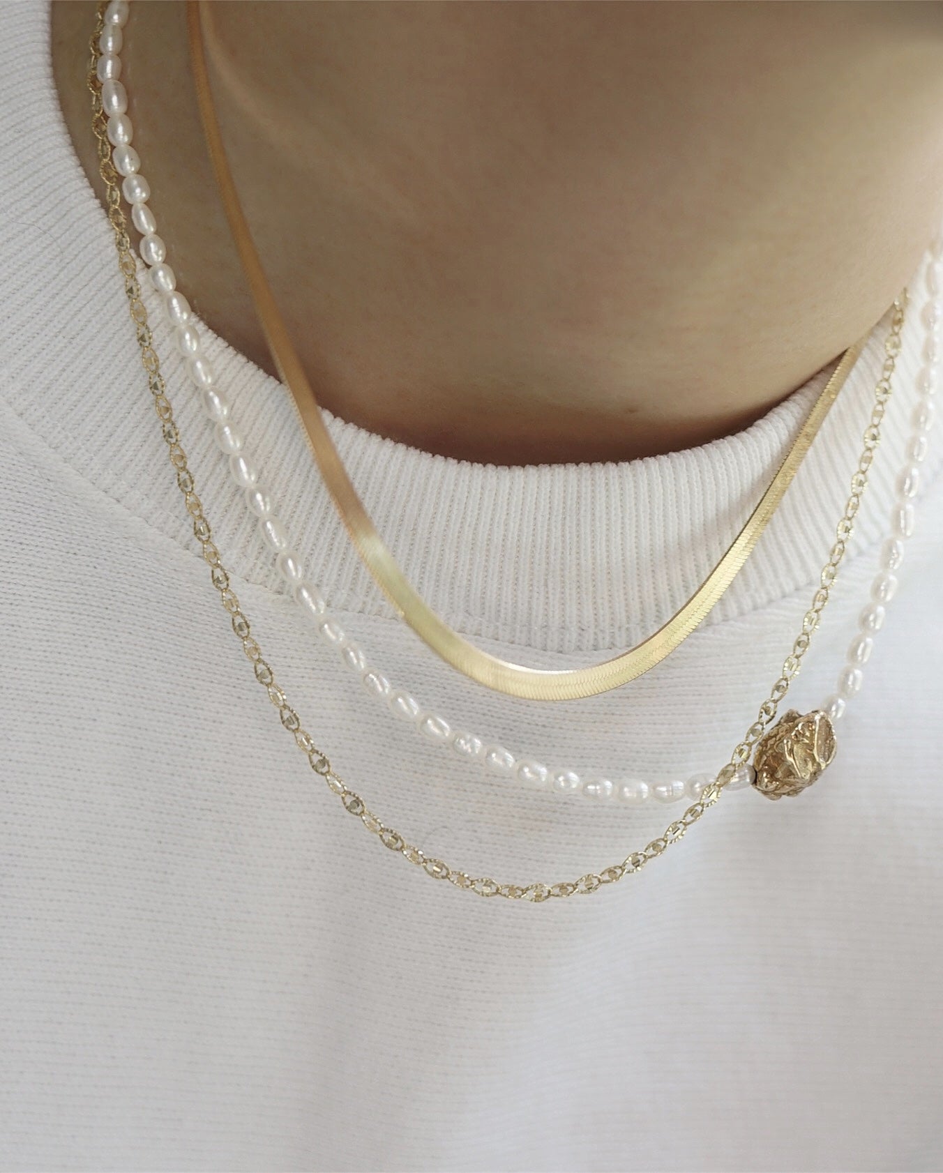 NASZYJNIK PERŁOWY NUGGET PEARL CHOKER NO.3
