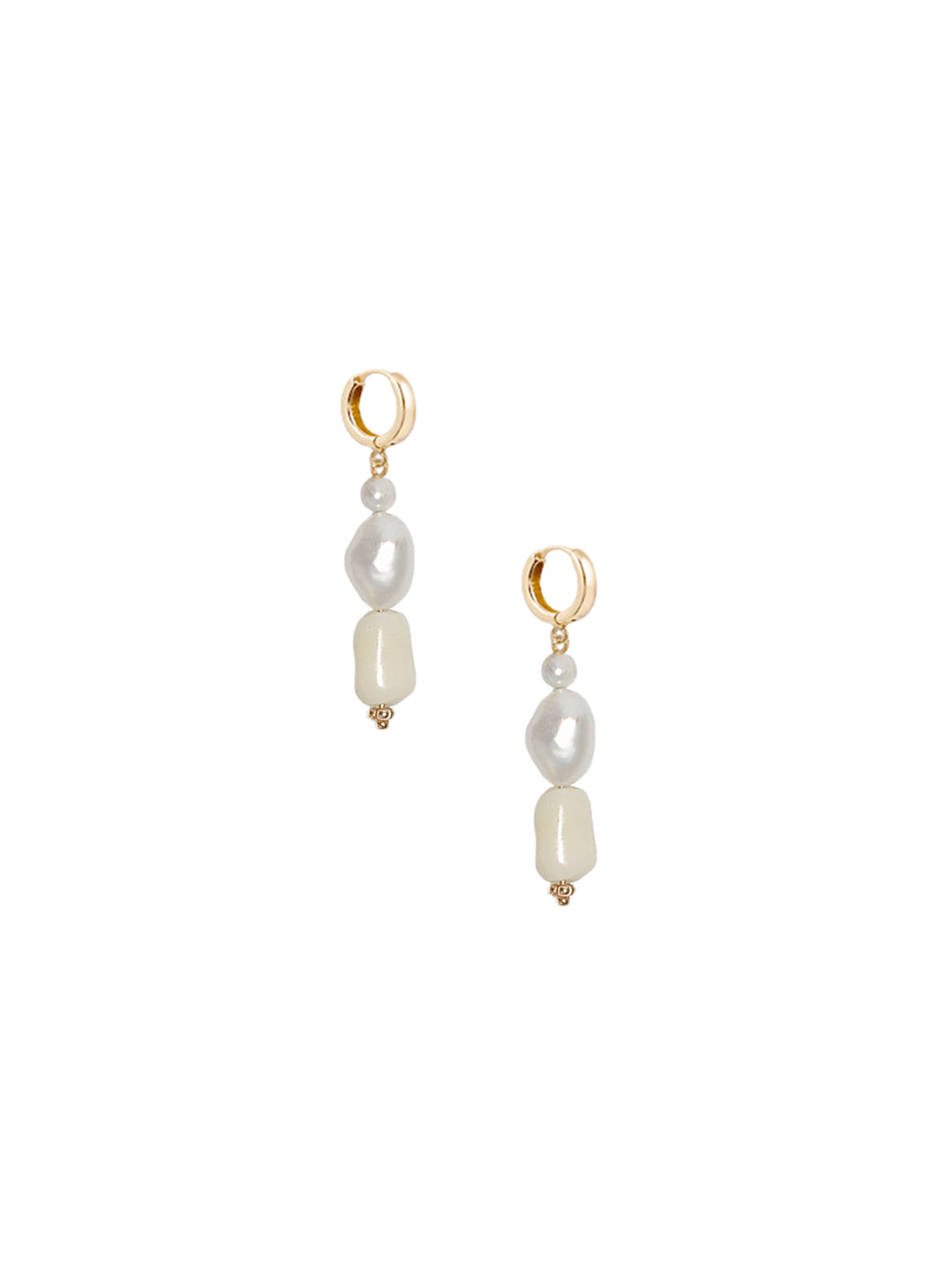 PEARLS & NUDE CORAL EARRINGS