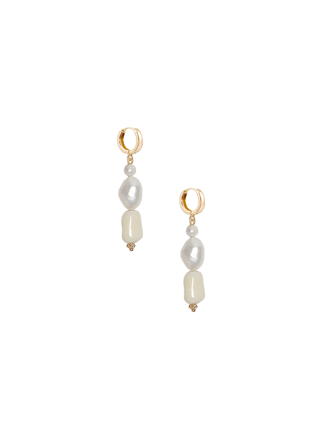 PEARLS & NUDE CORAL EARRINGS