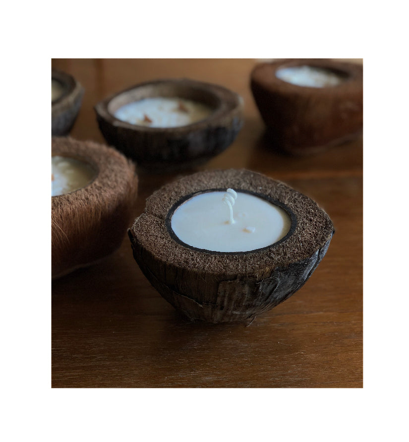 COCONUT SHELL SOY WAX CANDLE