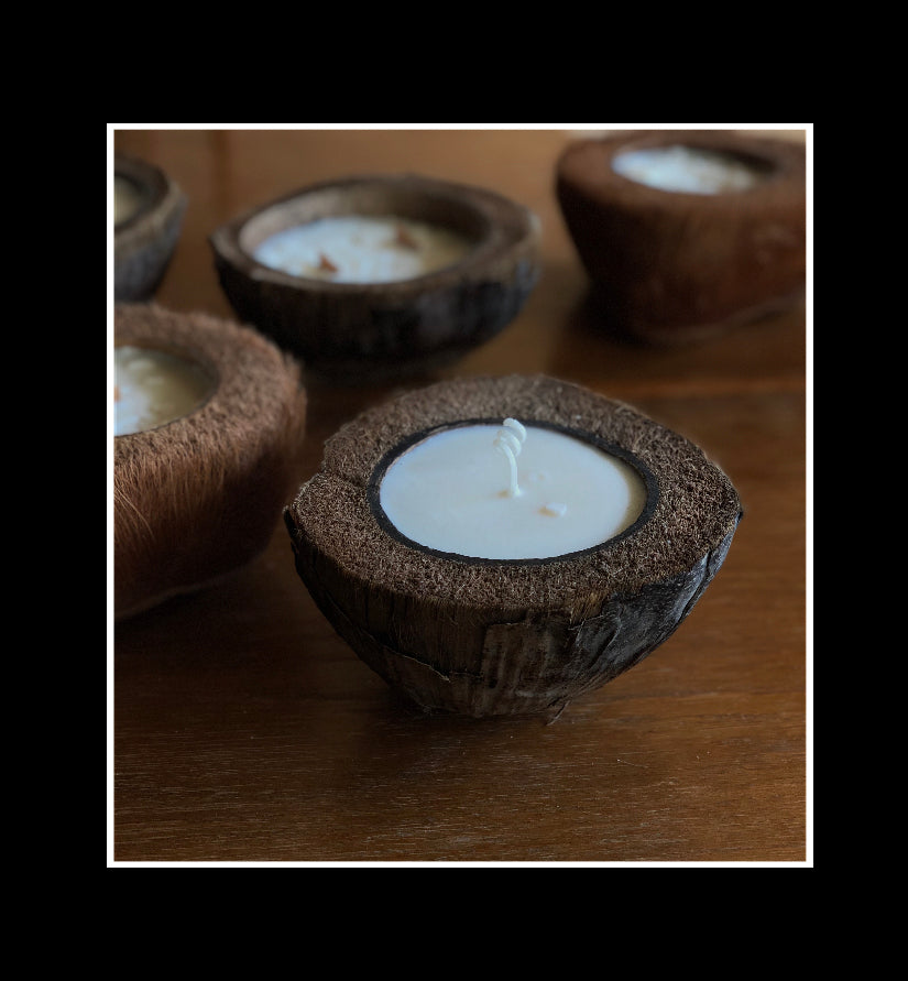COCONUT SHELL SOY WAX CANDLE
