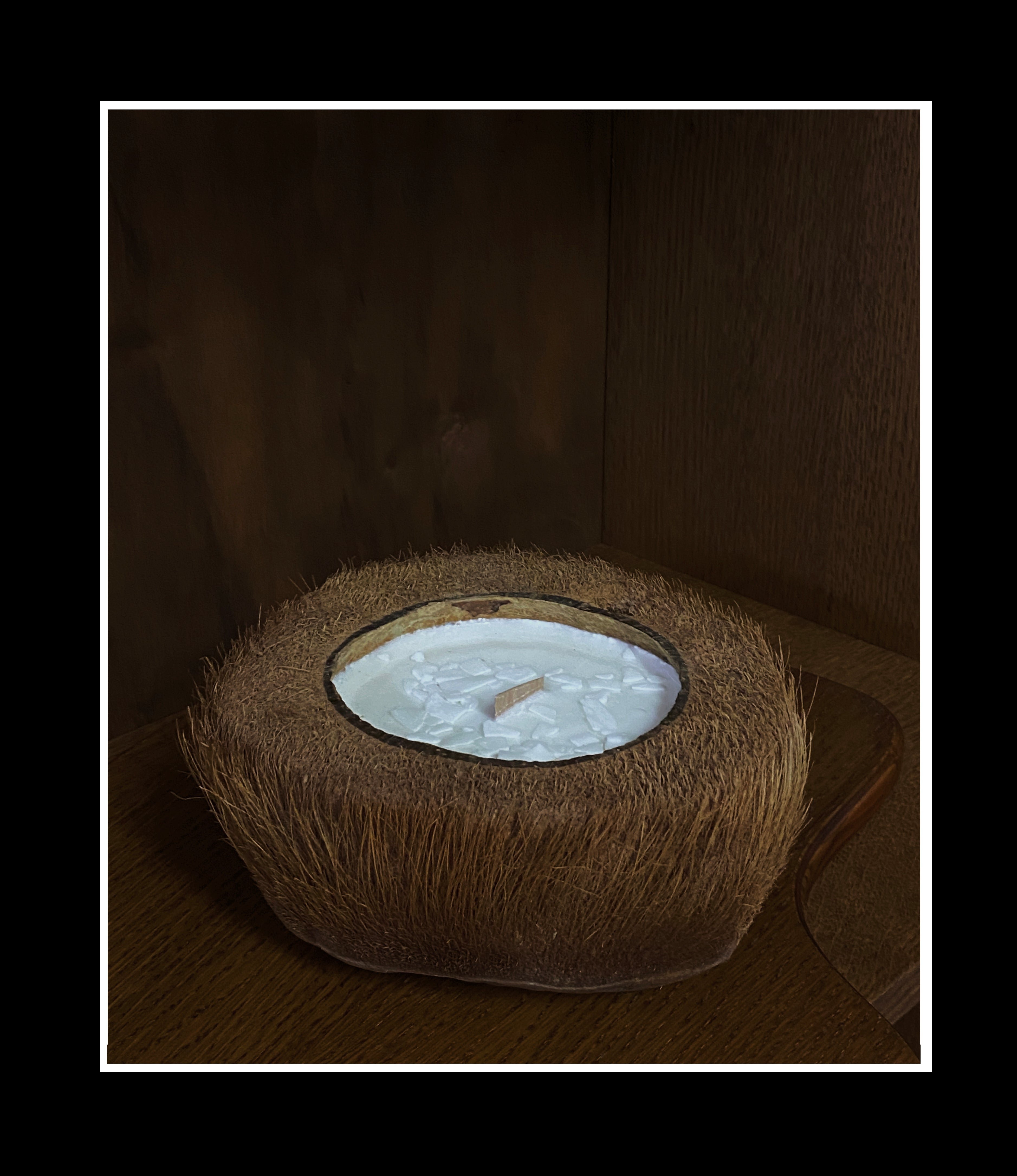 COCONUT SHELL SOY WAX CANDLE