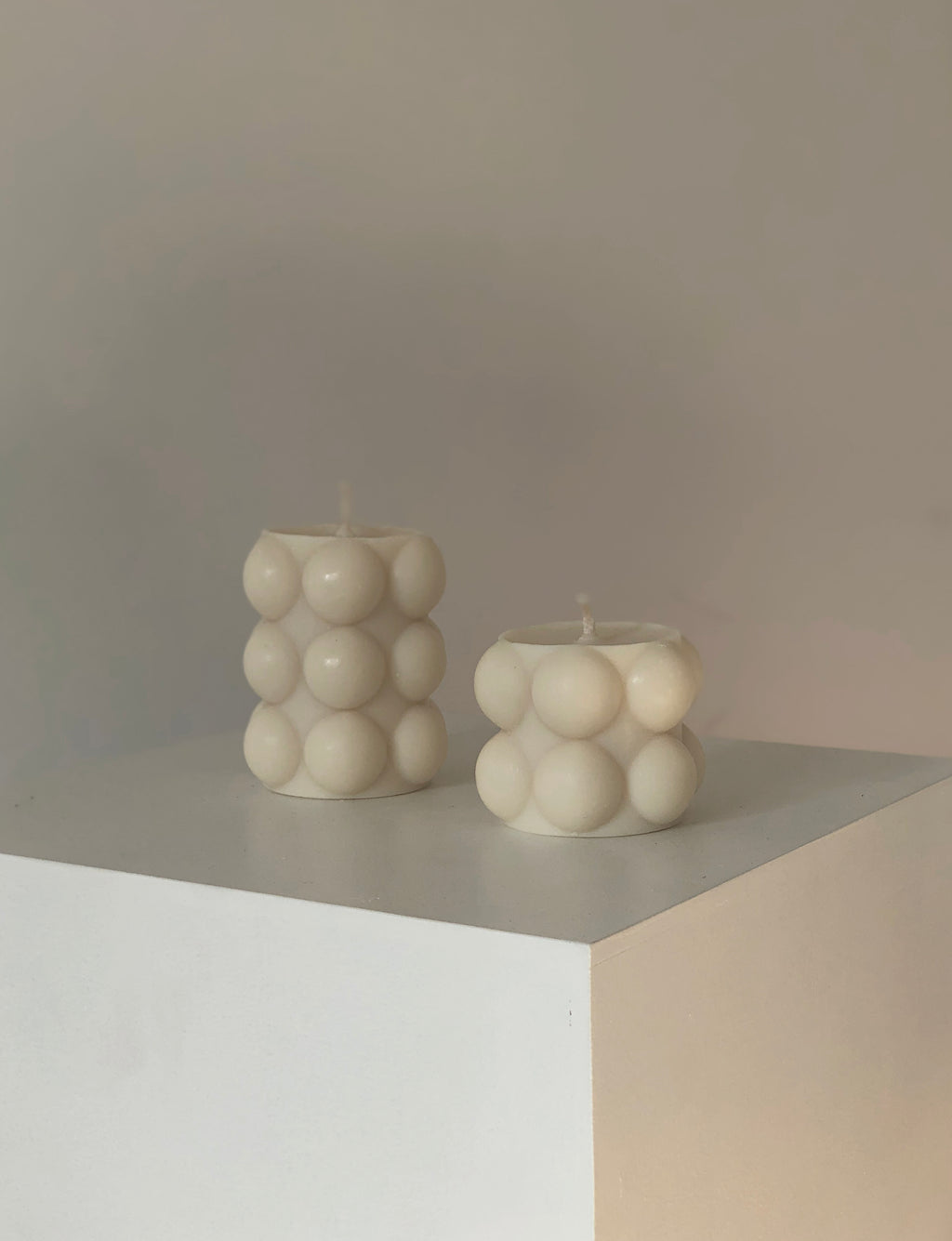 BUBBLE CYLINDRICAL CANDLE