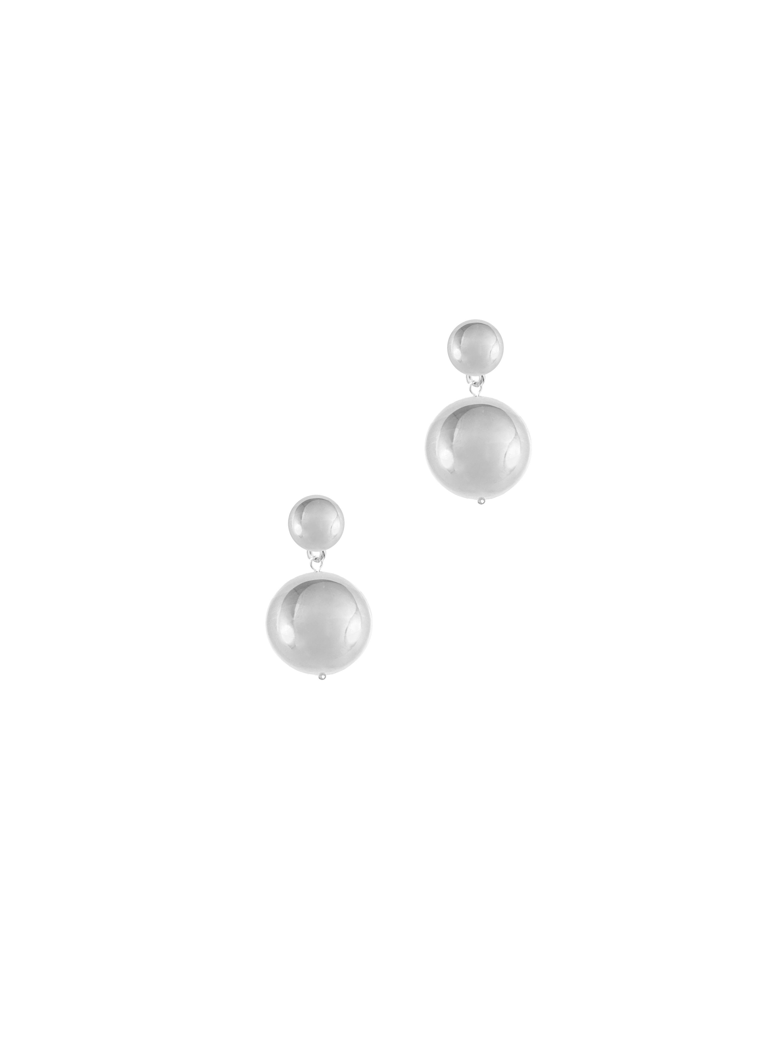 KOLCZYKI BALL DROP SILVER