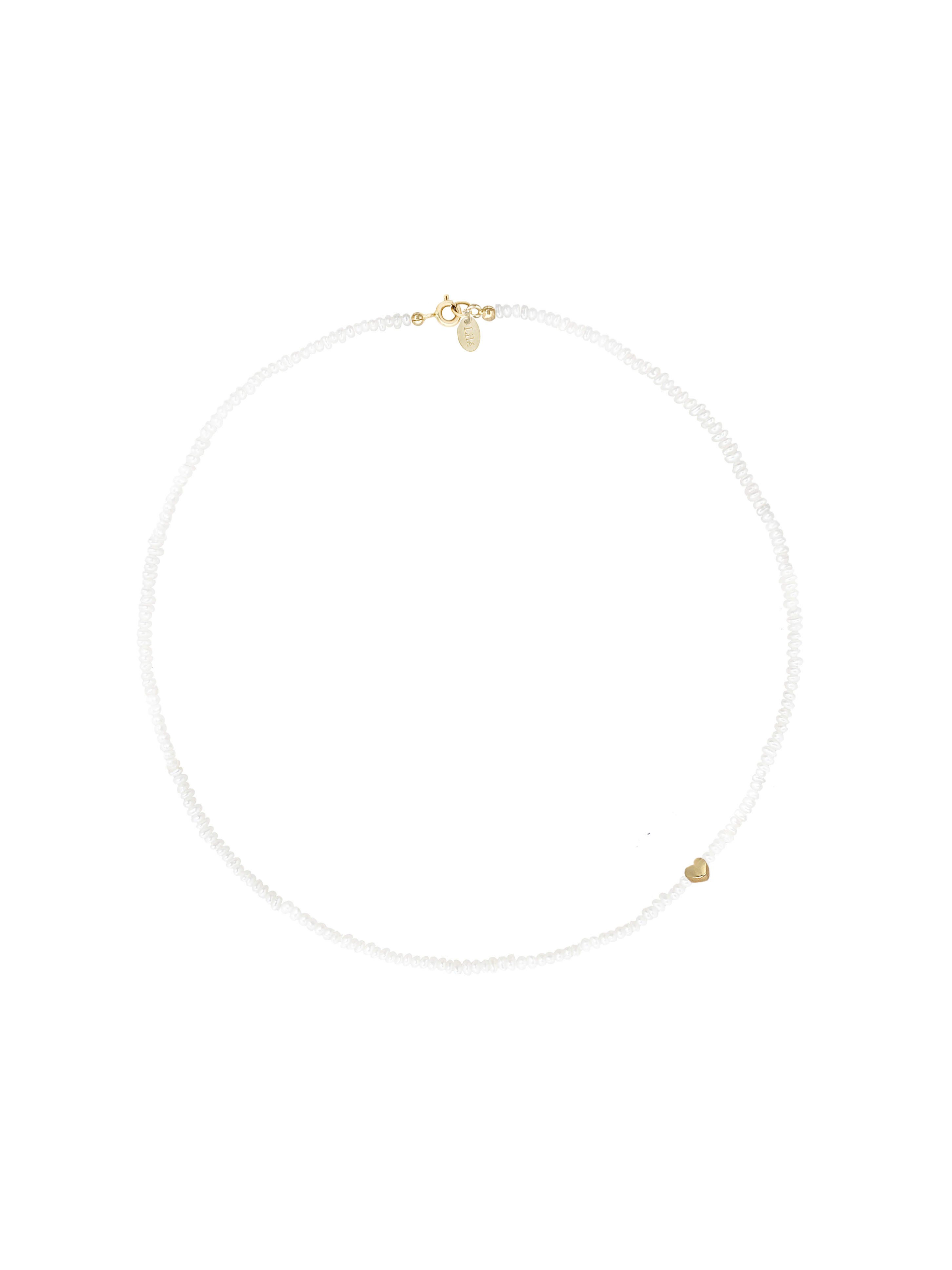 NASZYJNIK PERŁOWY TINY HEART PEARL