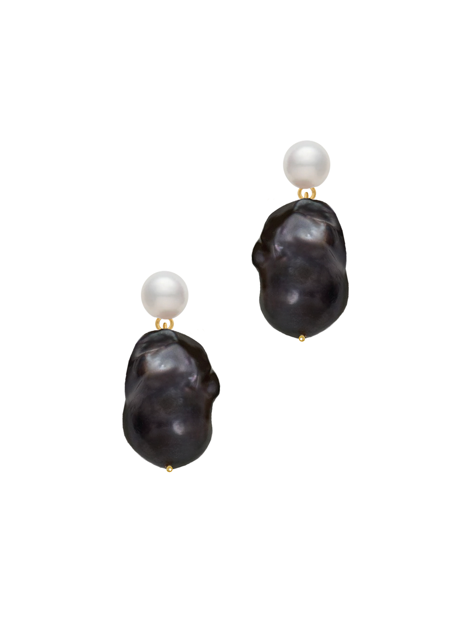 KOLCZYKI PERŁOWE MIRELLA BLACK PEARL