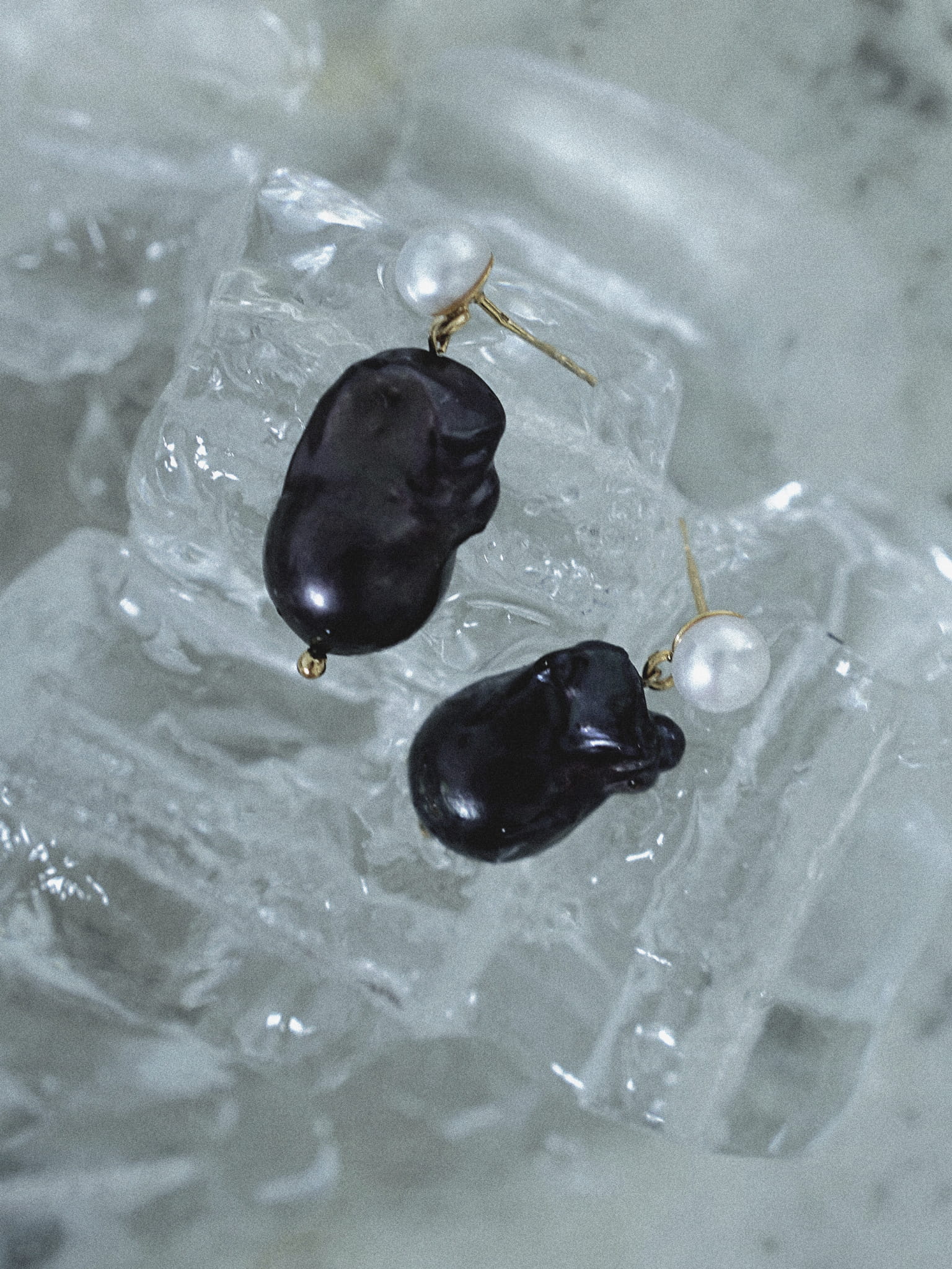 KOLCZYKI PERŁOWE MIRELLA BLACK PEARL