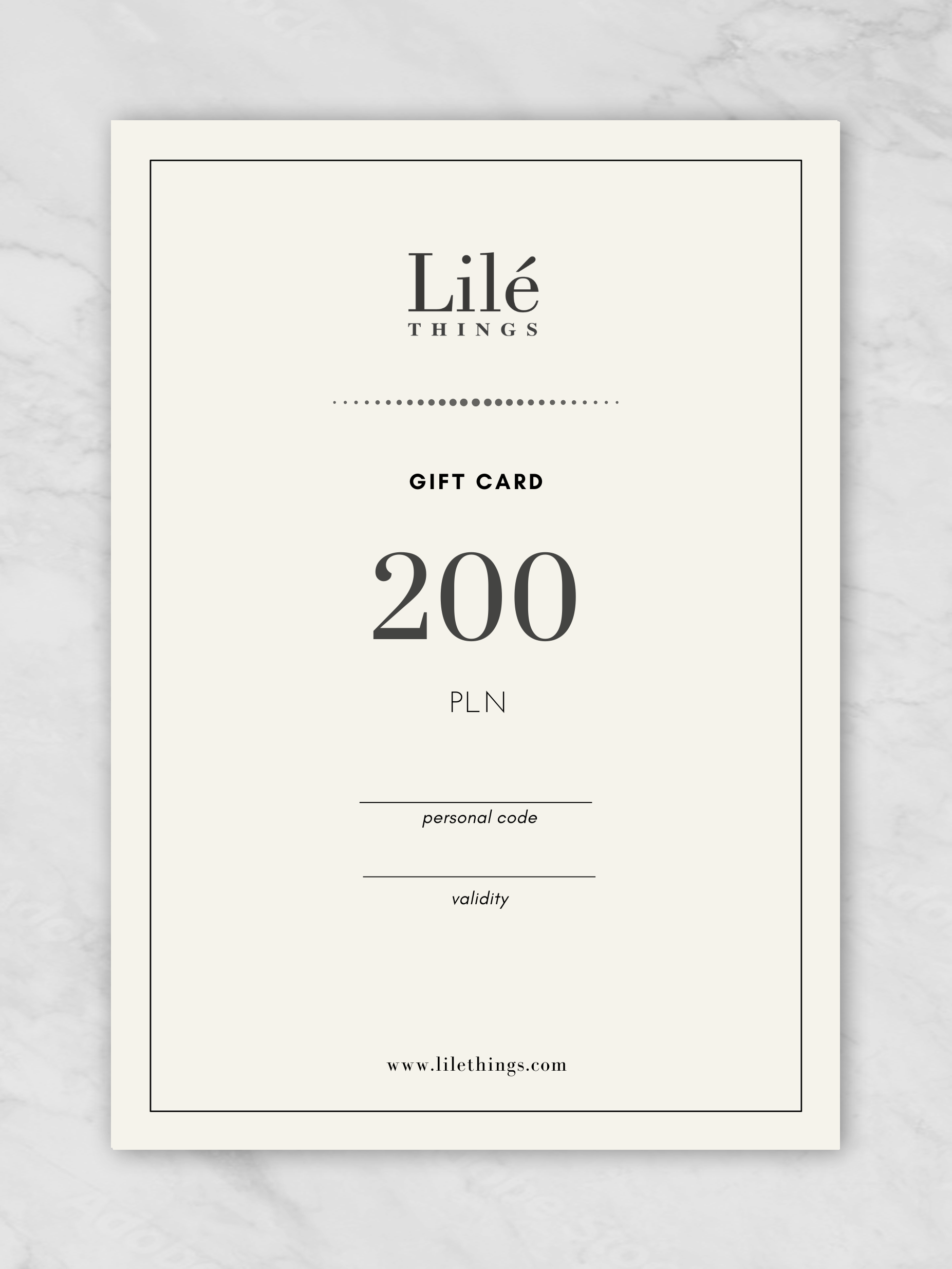 LILÉ GIFT CARD