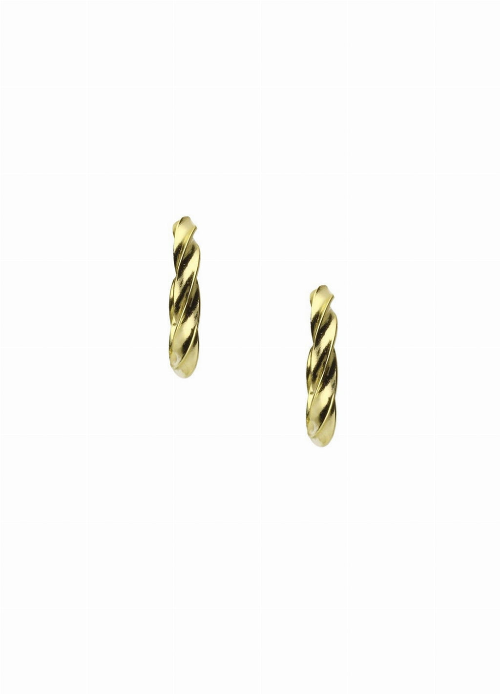 GOLD TWISTED HOOPS EARRINGS