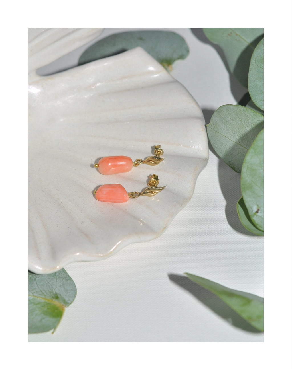 ORANGE CORAL EARRINGS