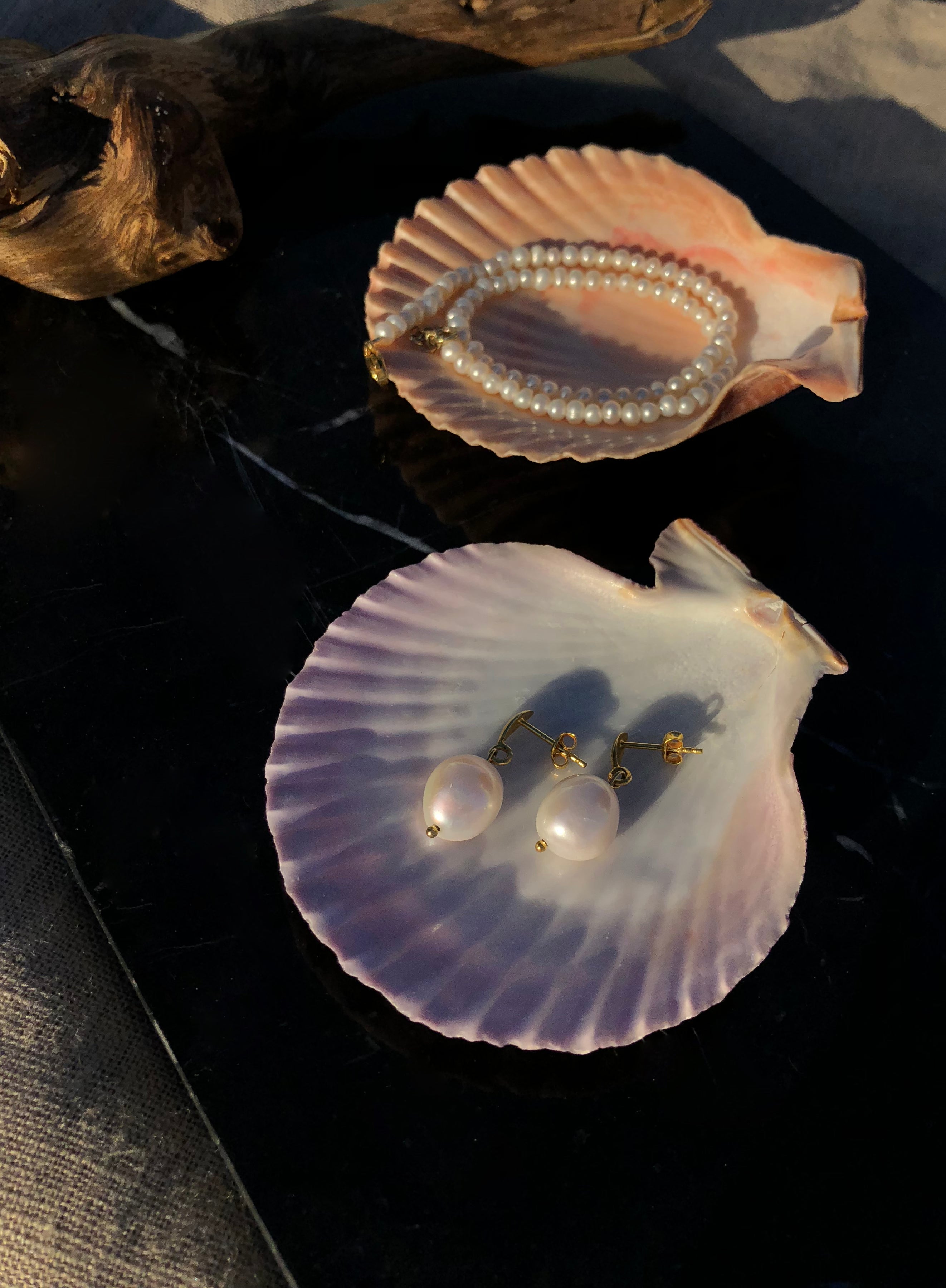 KOLCZYKI PERŁOWE SOFIA - IRREGULAR PEARLS