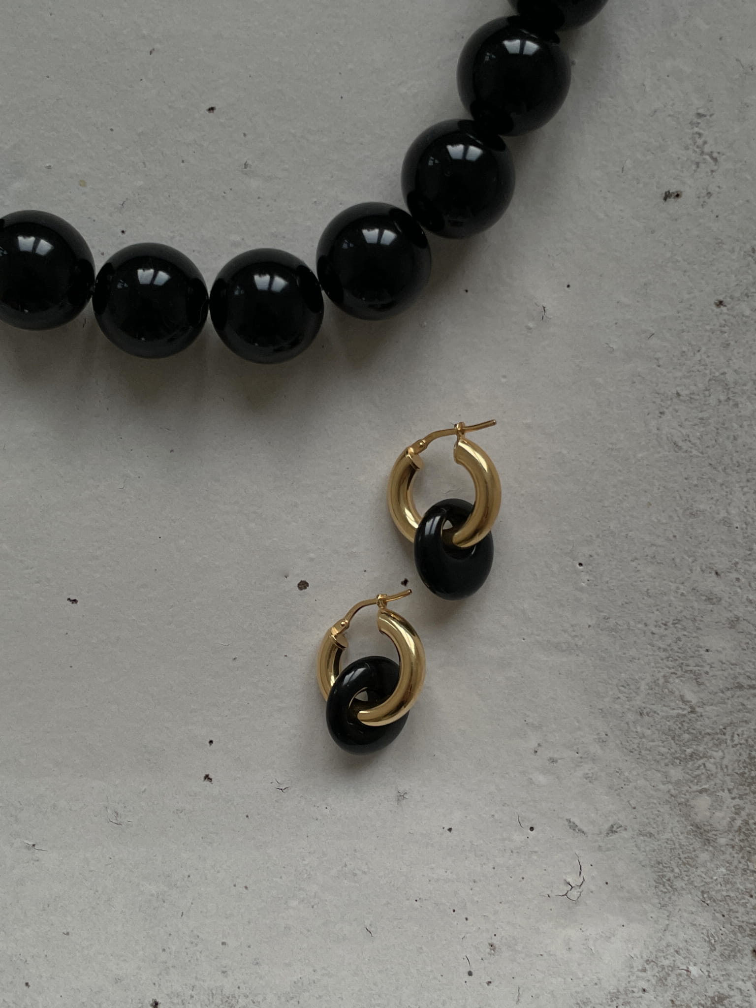KOLCZYKI LORENN ONYX