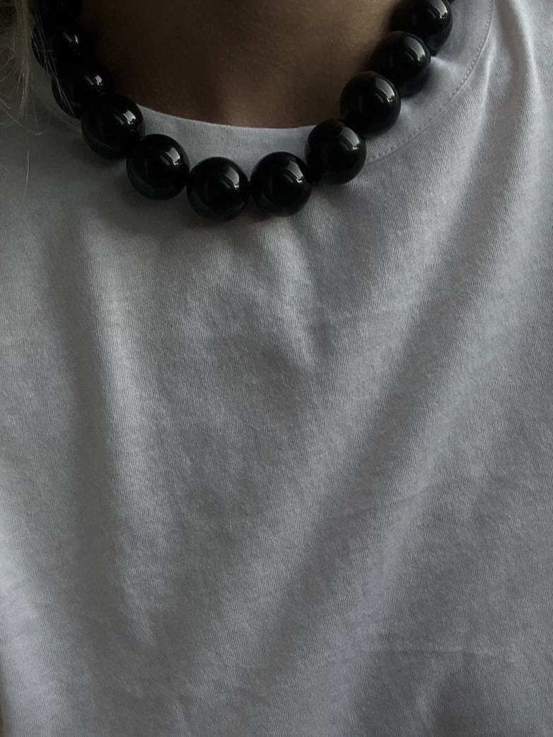 NASZYJNIK CLOE ONYX BOULE COLLAR