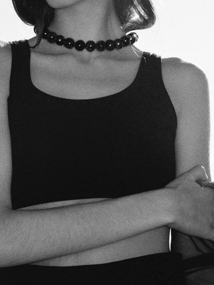 NASZYJNIK CLOE ONYX BOULE COLLAR
