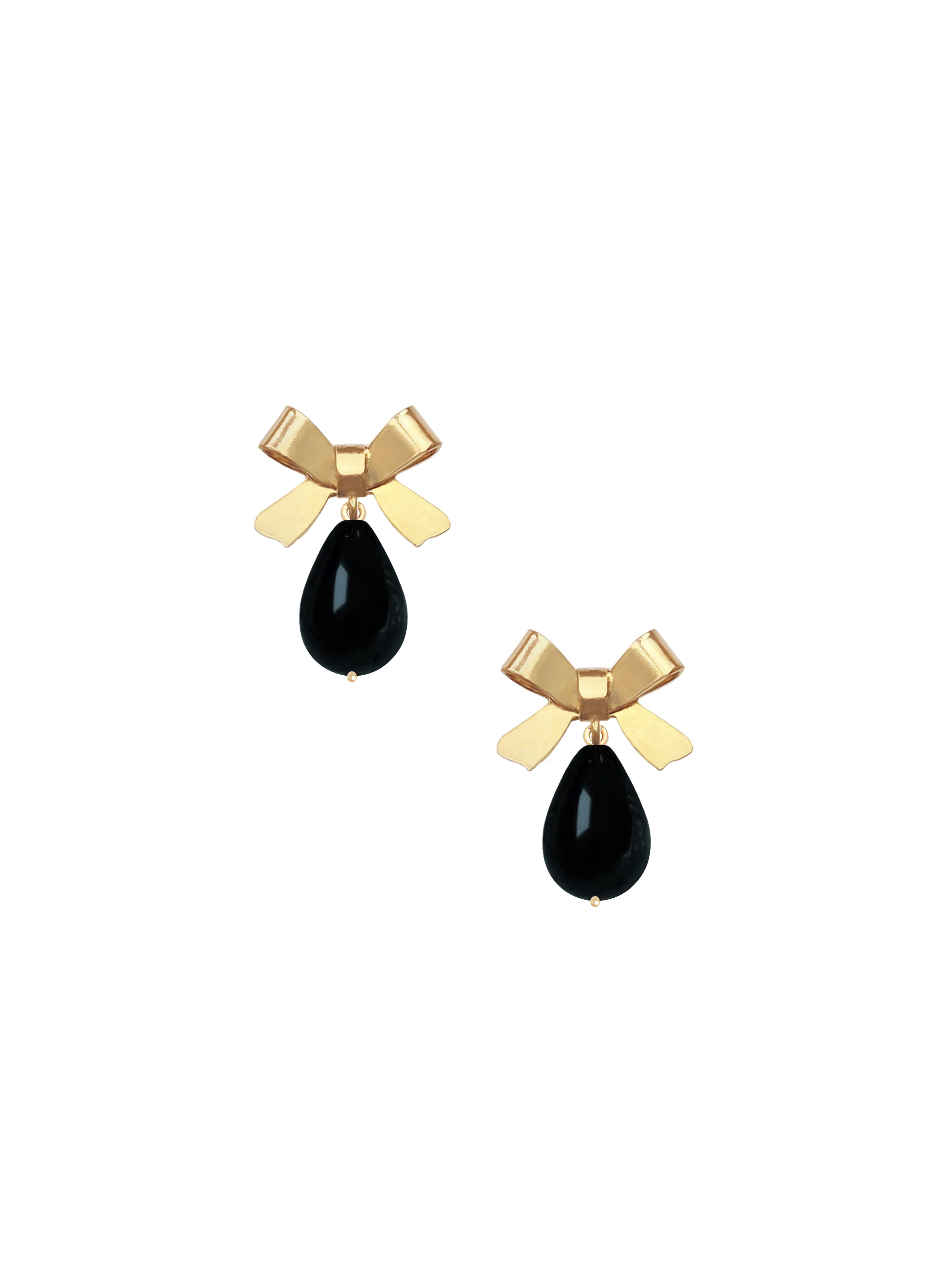 KOLCZYKI BOW ONYX DROP