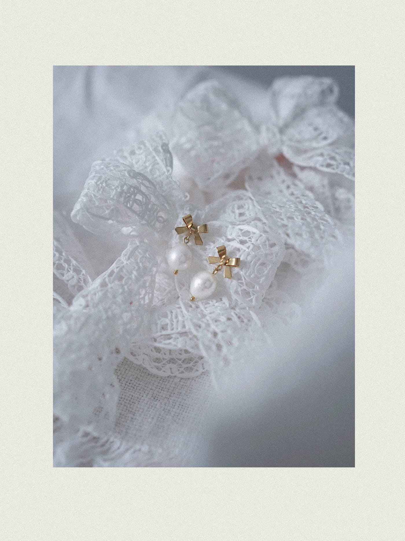 KOLCZYKI PERŁOWE BOW PEARL