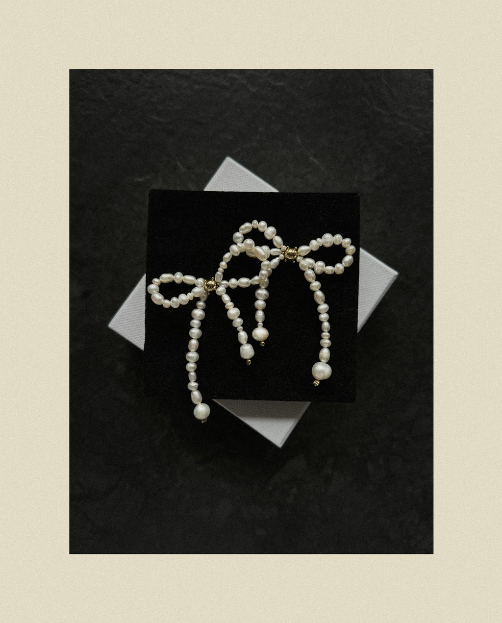 KOLCZYKI PERŁOWE BOW NO.1