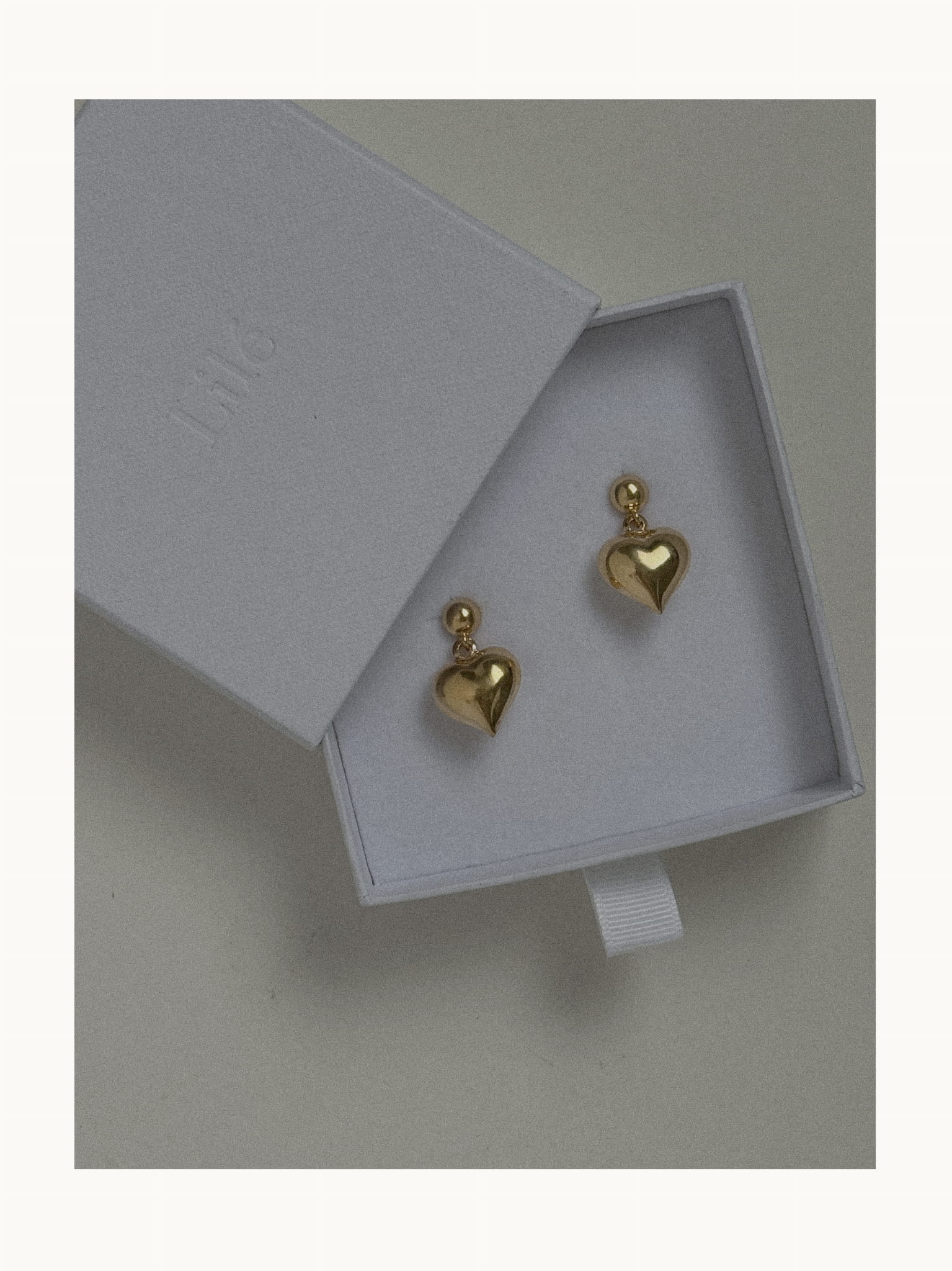 KOLCZYKI HEART L GOLD