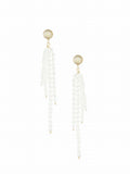 MARI FRINGE PEARL EARRINGS