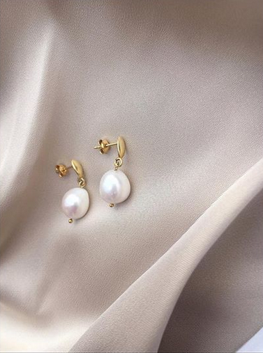 KOLCZYKI PERŁOWE SOFIA - IRREGULAR PEARLS