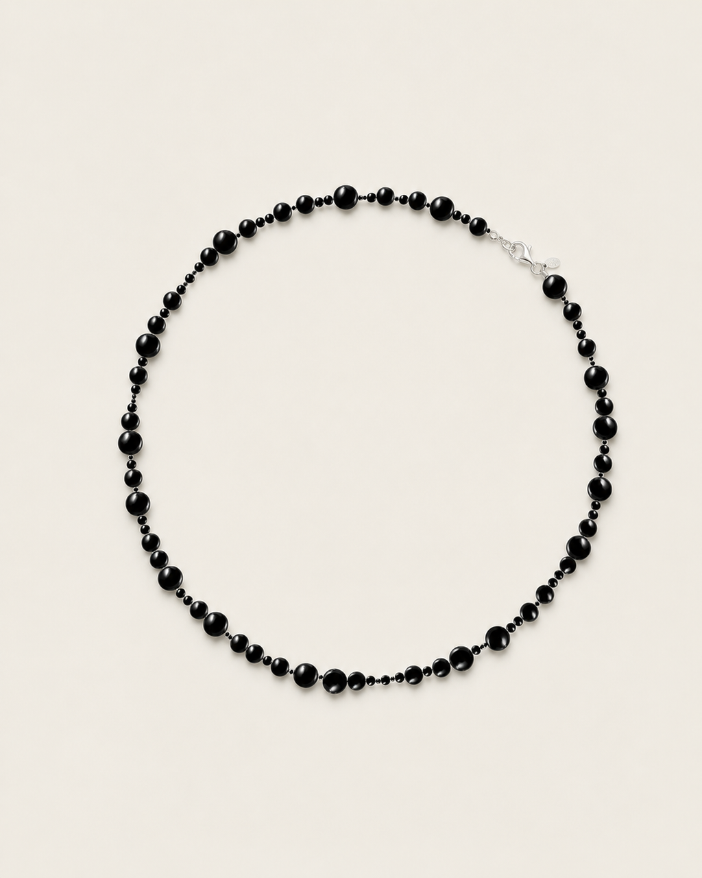 LUSIE ONYX BALL NECKLACE