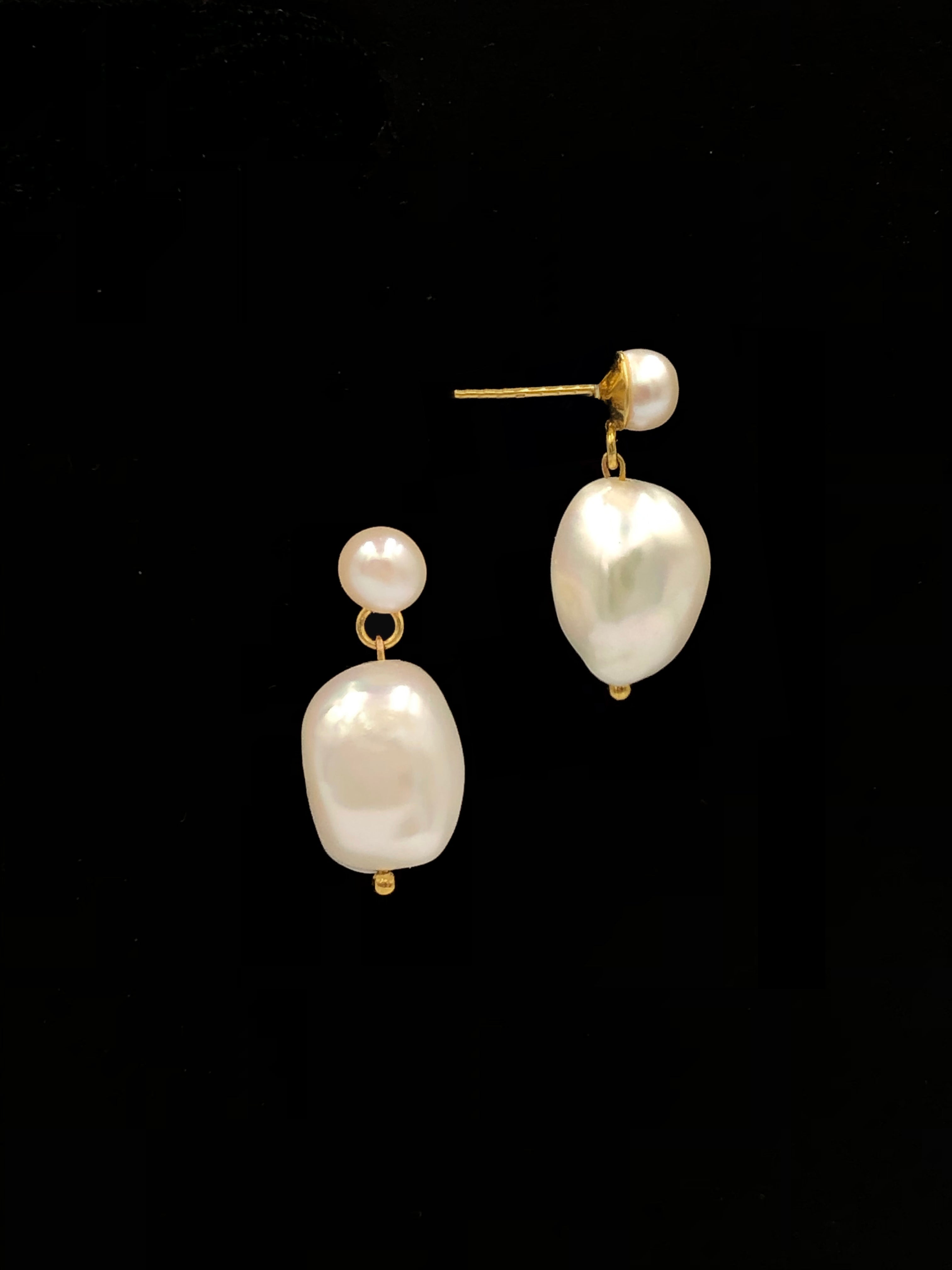 KOLCZYKI PERŁOWE HARRIET DOUBLE PEARL