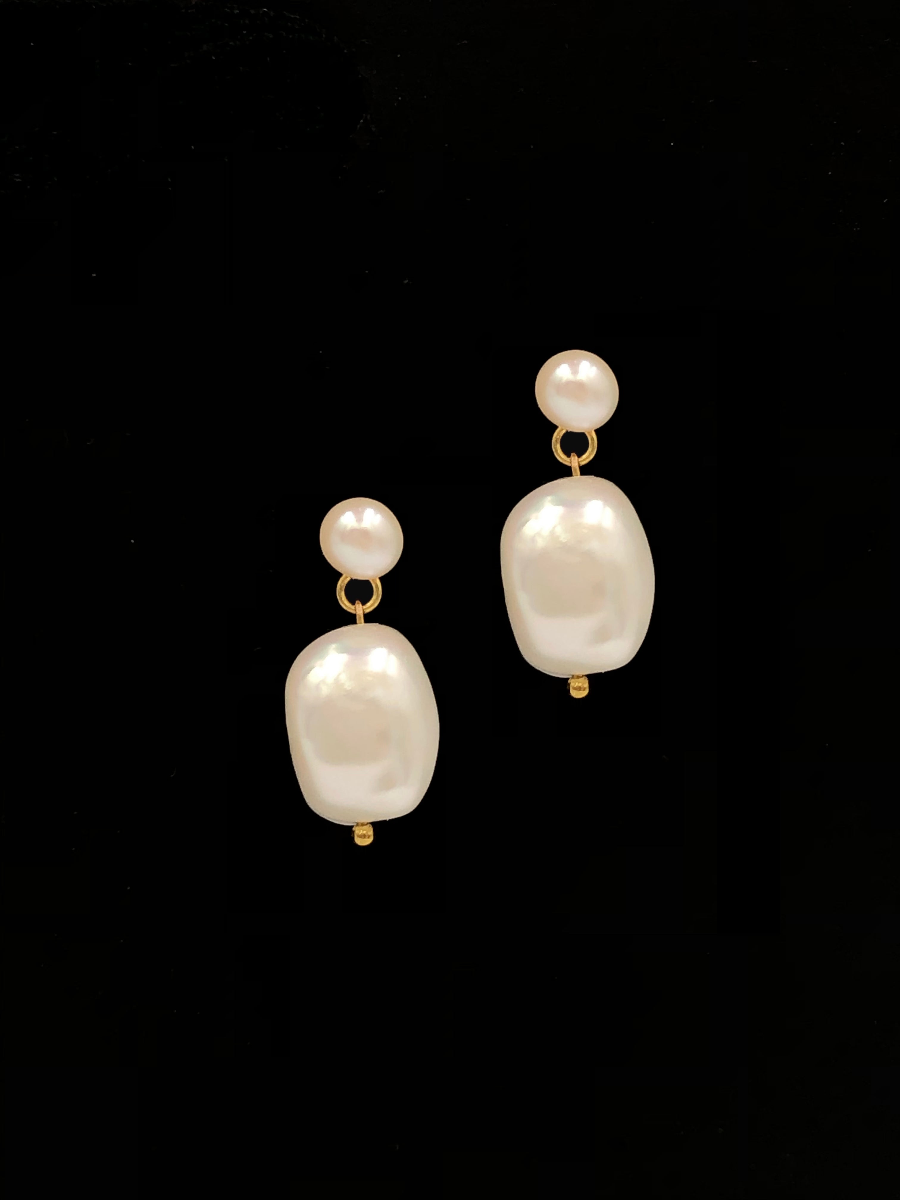 KOLCZYKI PERŁOWE HARRIET DOUBLE PEARL