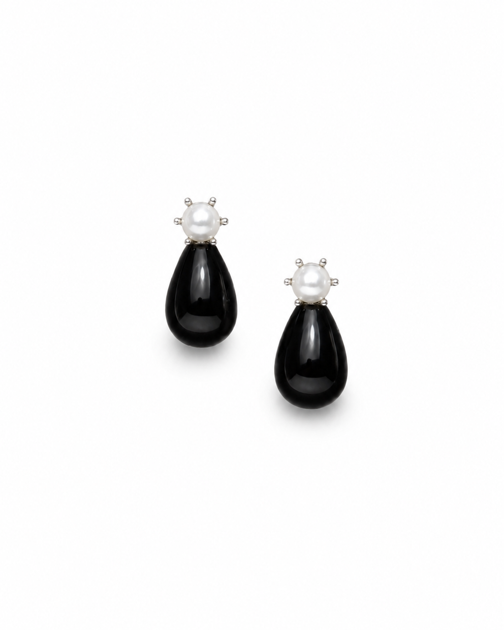 KOLCZYKI PERŁOWE CLEMENTINE | ONYX