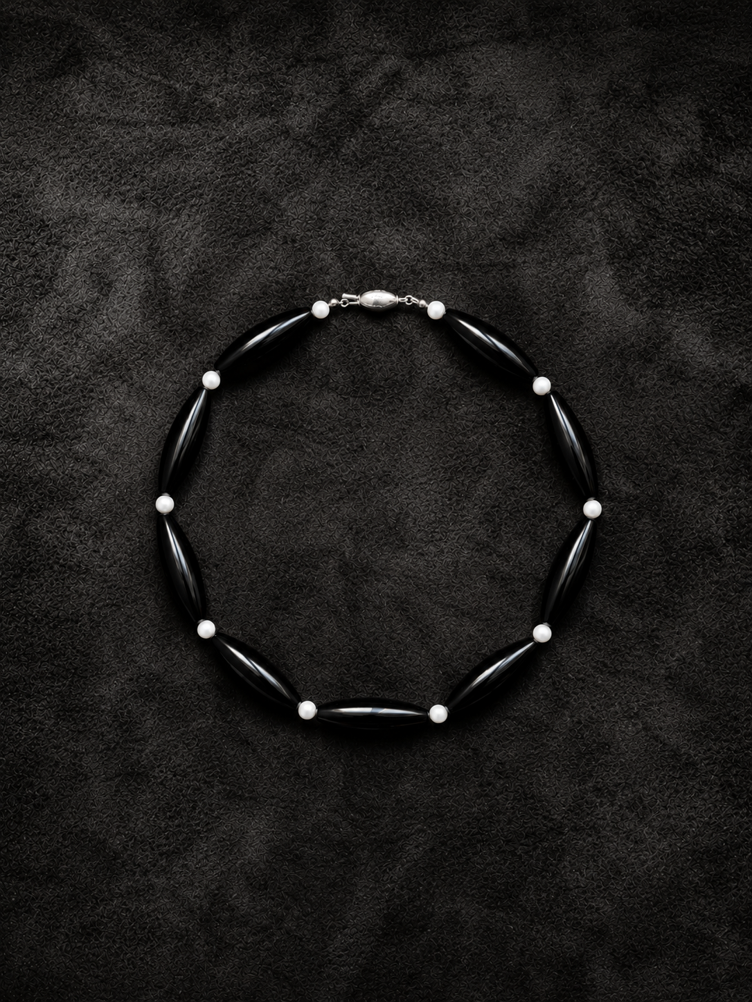 NASZYJNIK DELPHINE ONYX | CHOKER