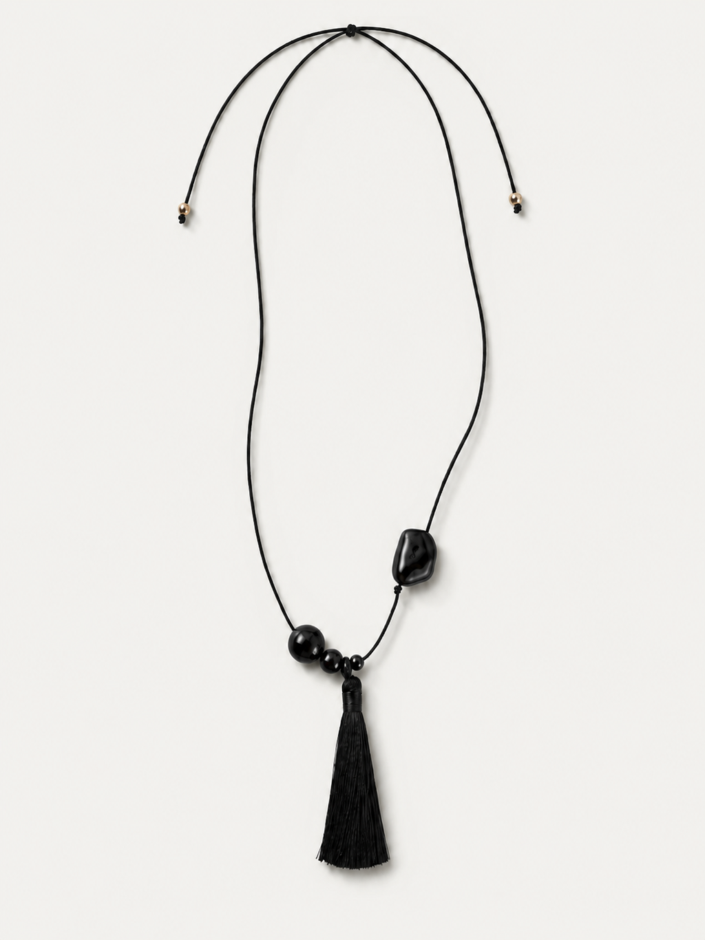 NASZYJNIK SIMONE TASSEL | BAWEŁNA ONYX