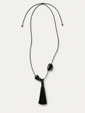 NASZYJNIK SIMONE TASSEL | BAWEŁNA ONYX