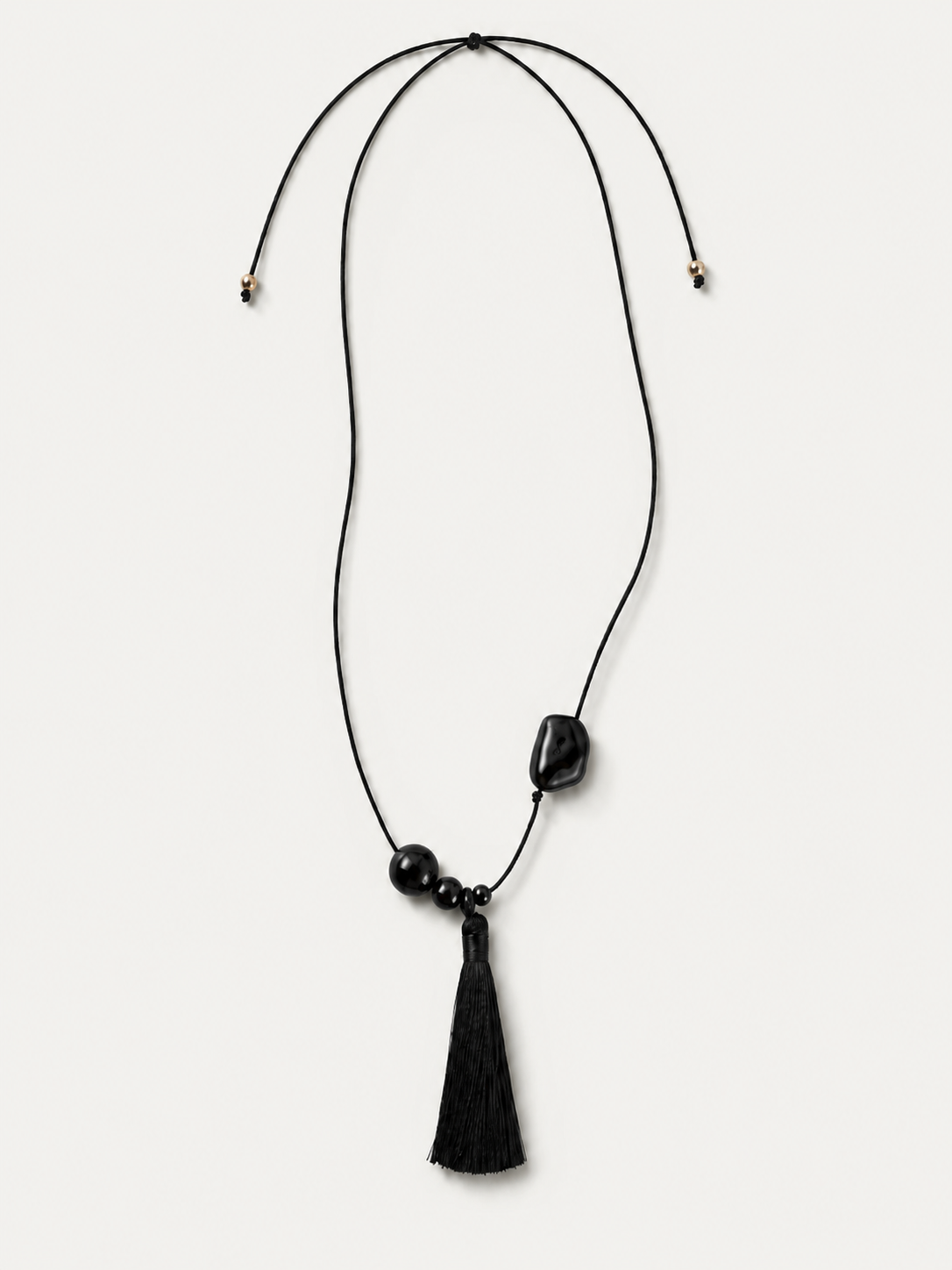 NASZYJNIK SIMONE TASSEL | BAWEŁNA ONYX