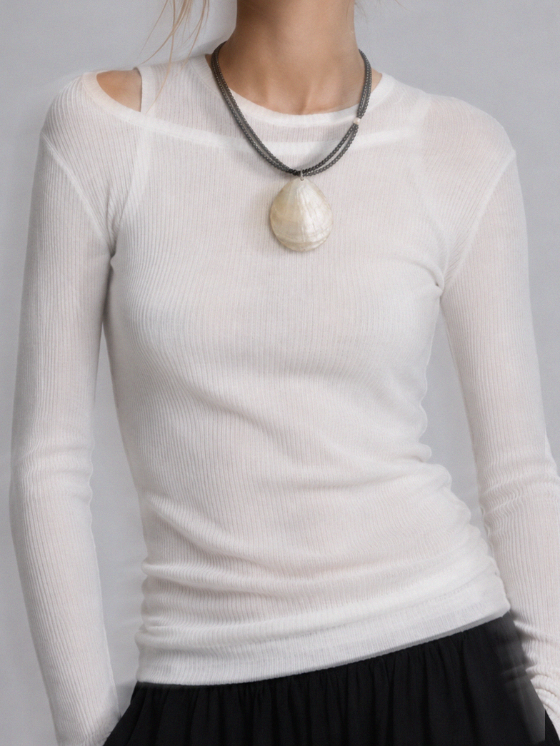NASZYJNIK COLETTE SHELL | ONYX