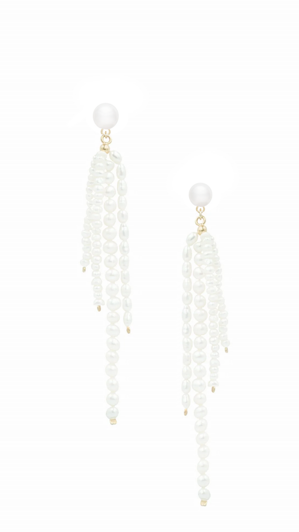 MARI FRINGE PEARL EARRINGS