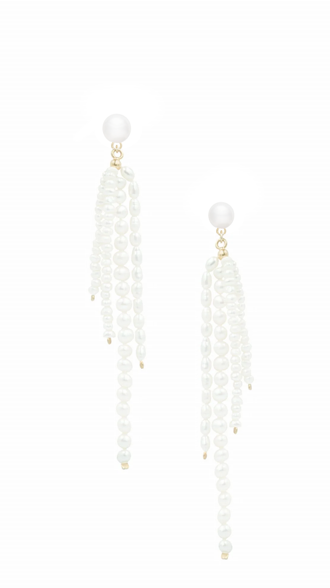 MARI FRINGE PEARL EARRINGS